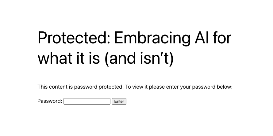 قبل از اینکه آنها بتوانند صفحه محتوا را مشاهده کنند، رمز عبور را وارد کنید.