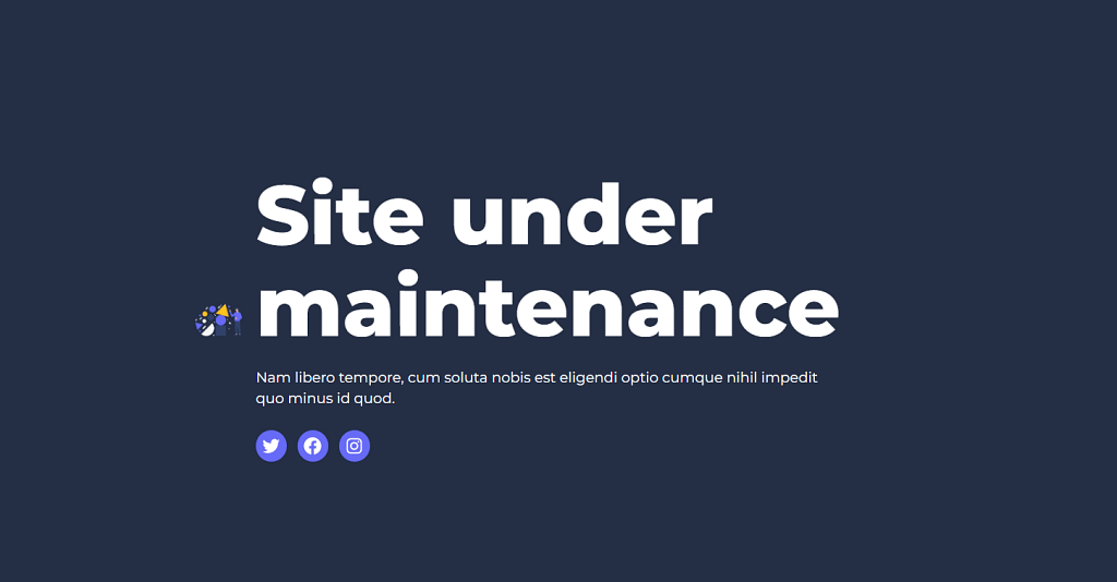 Site Under Maintenance Template با استفاده از LightStart